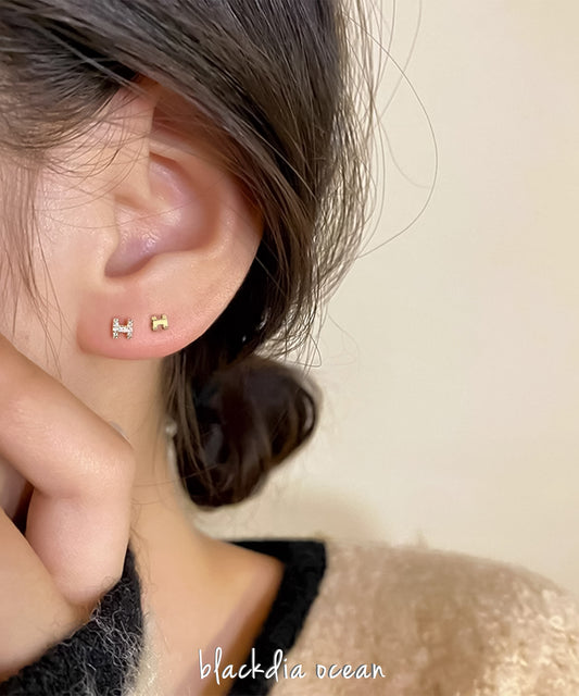 blackdia ocean Hモチーフ ミニピアス silver925