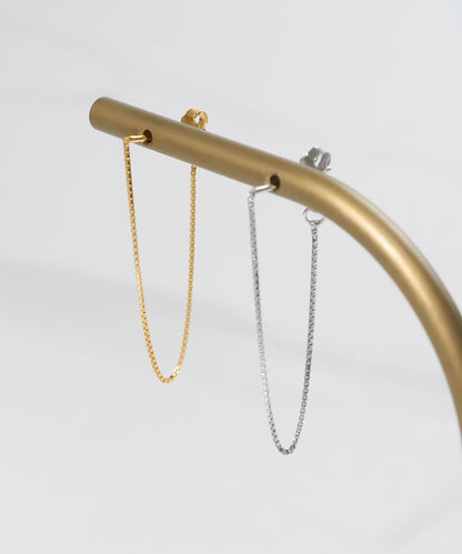 blackdia ocean ボックスチェーンピアス silver925