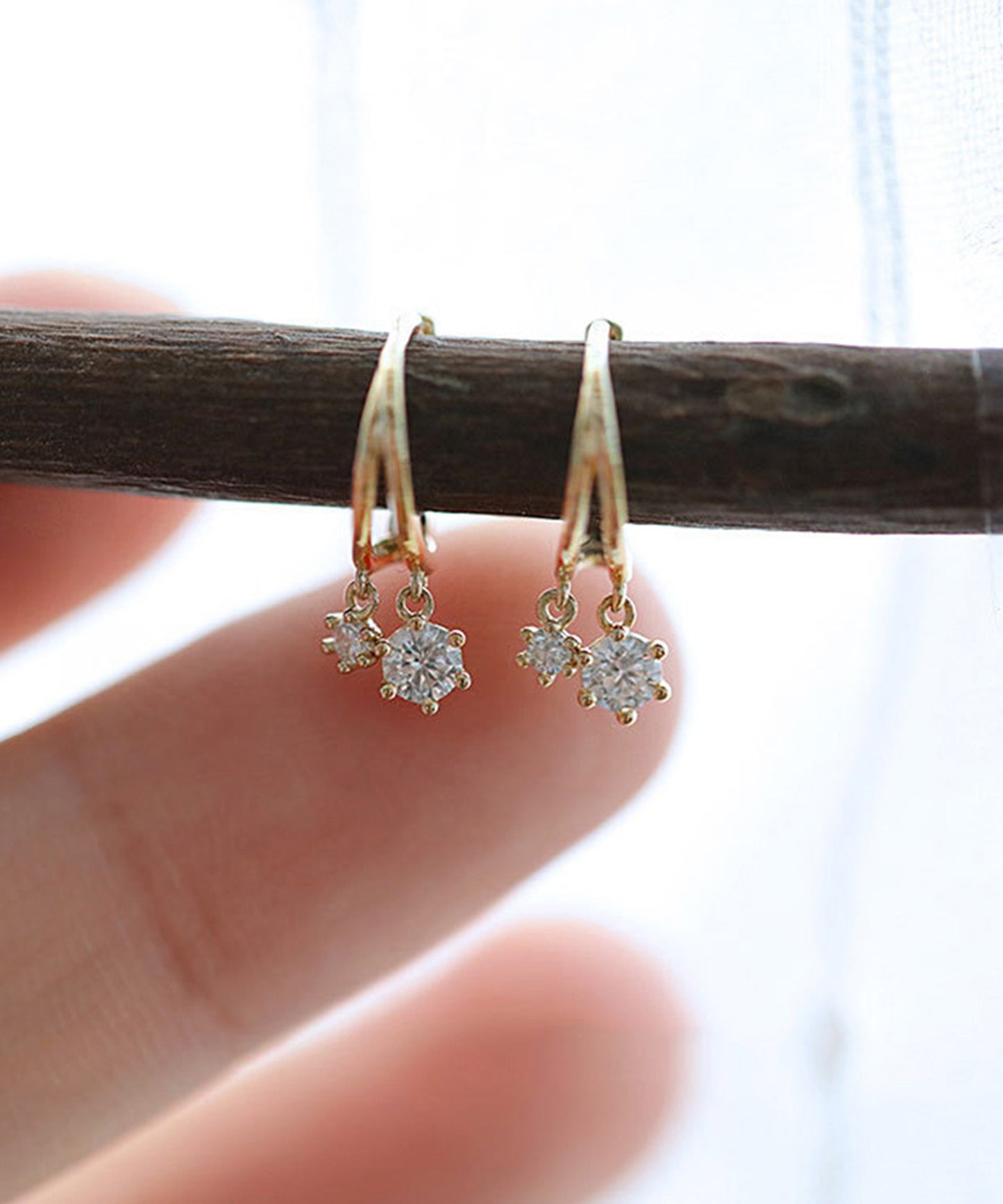 blackdia ocean ジルコニア ツインフープピアス