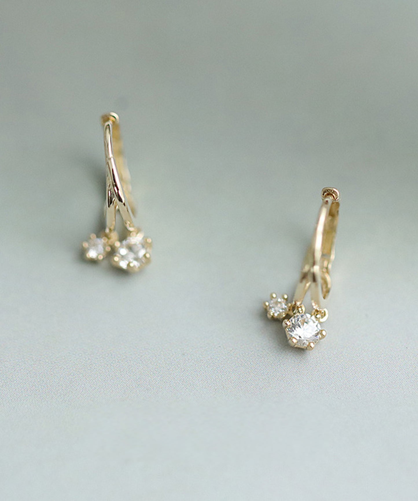 blackdia ocean ジルコニア ツインフープピアス