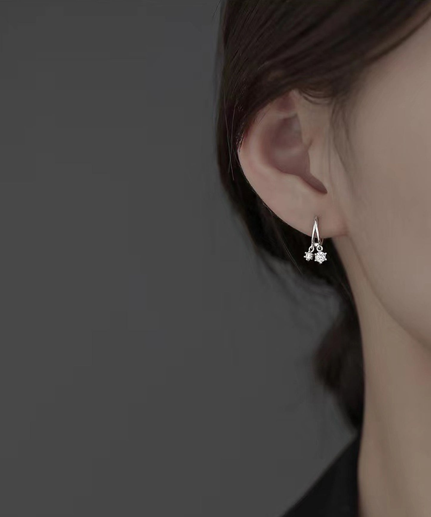 blackdia ocean ジルコニア ツインフープピアス