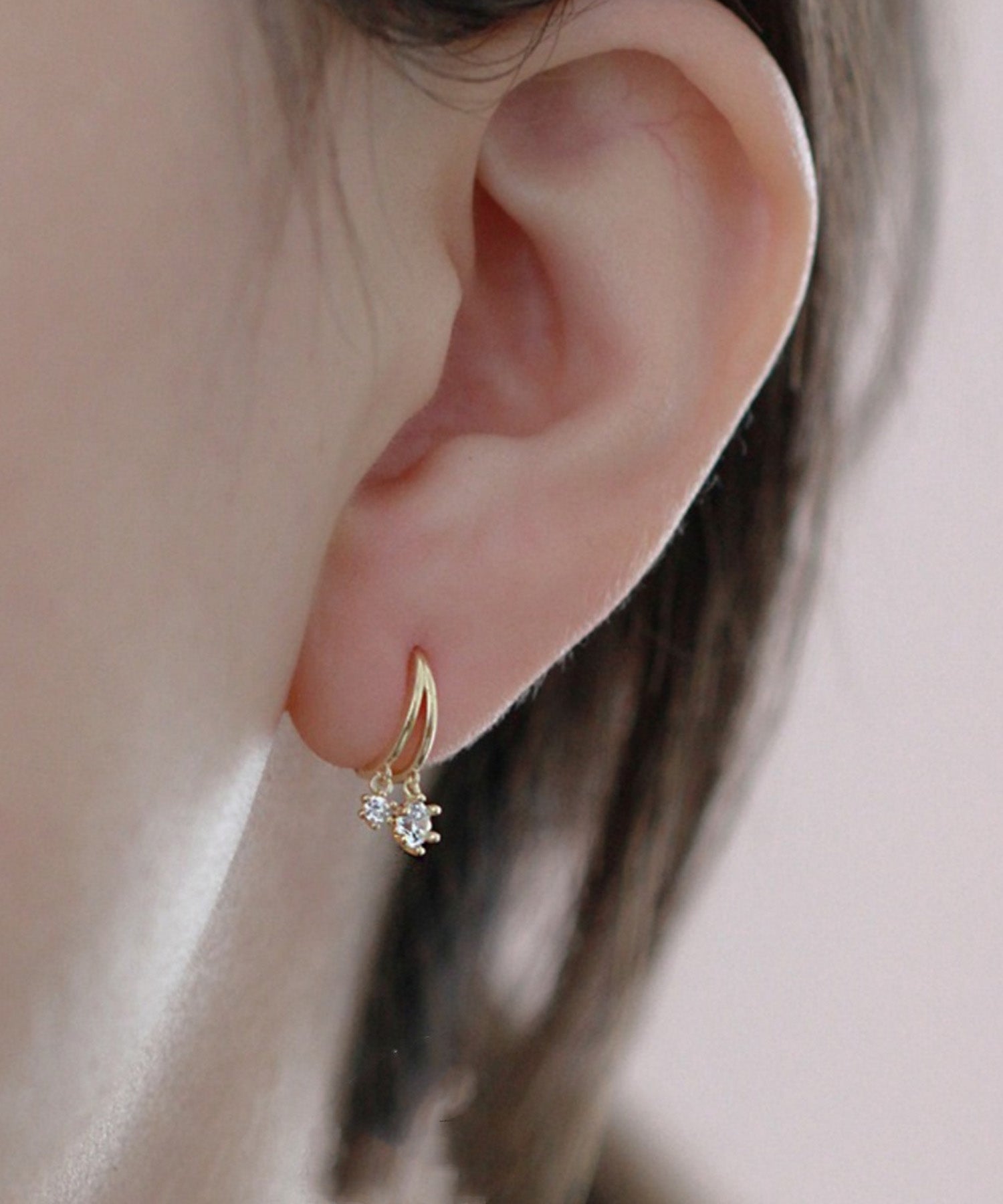 blackdia ocean ジルコニア ツインフープピアス