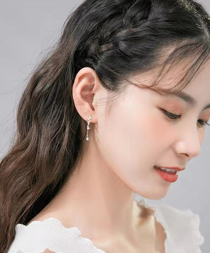 blackdia ocean ジルコニア ドロップチェーン ピアス　