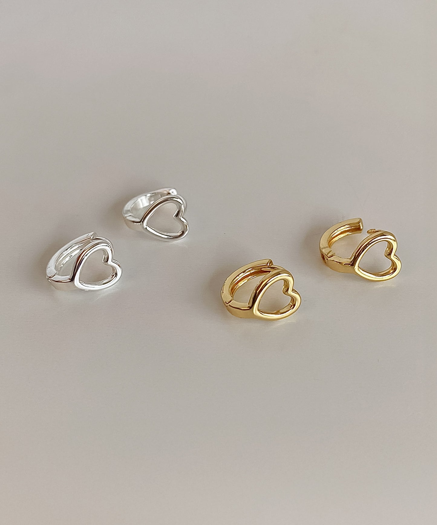 blackdia ocean 型抜きハート フープピアス