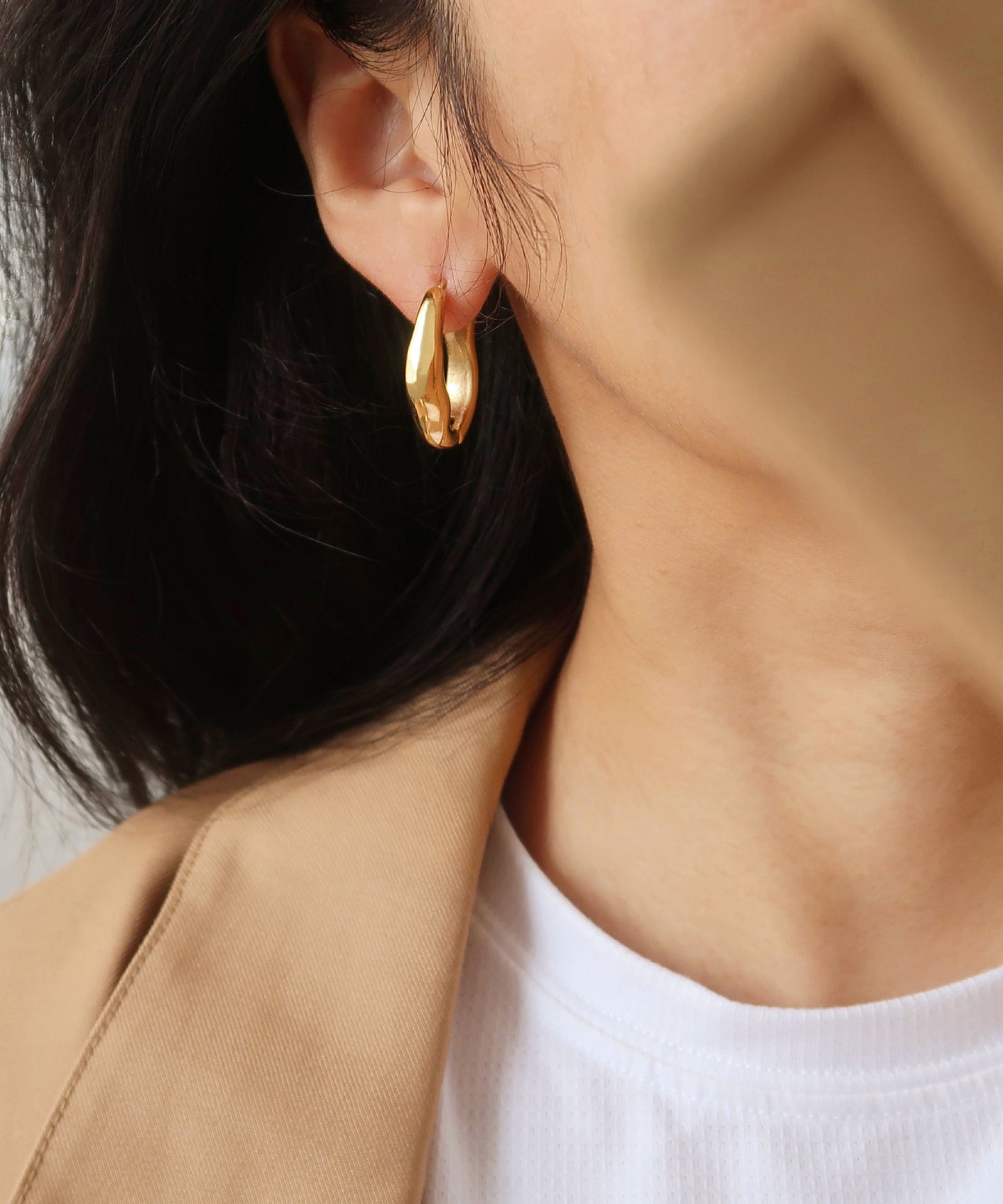 blackdia ocean オーバル ニュアンス フープピアス