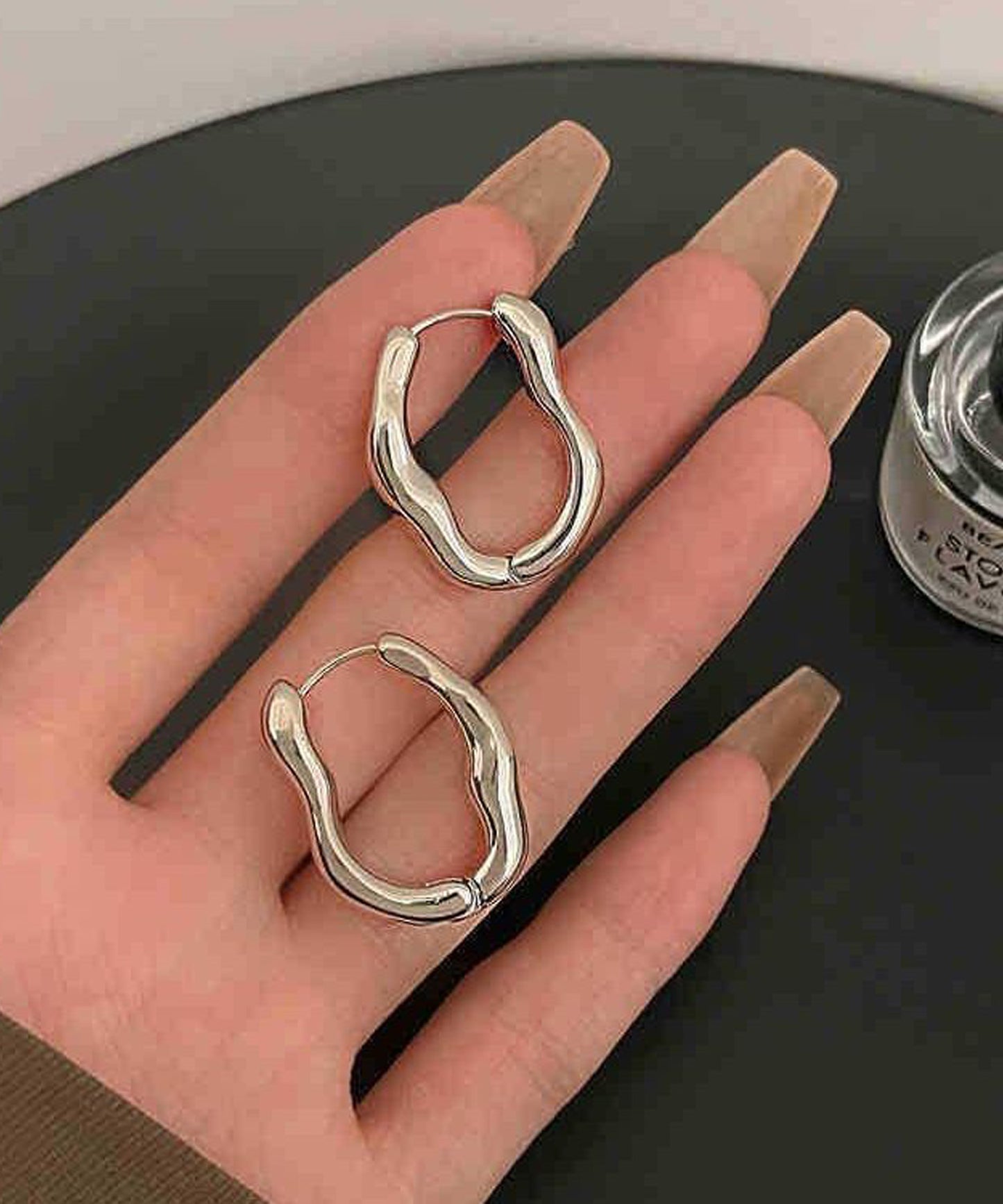 blackdia ocean オーバル ニュアンス フープピアス