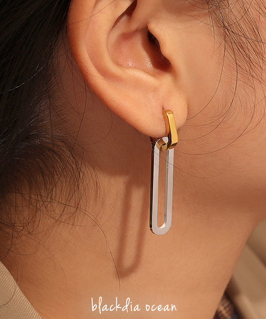 blackdia ocean レクタングルバイカラーピアス