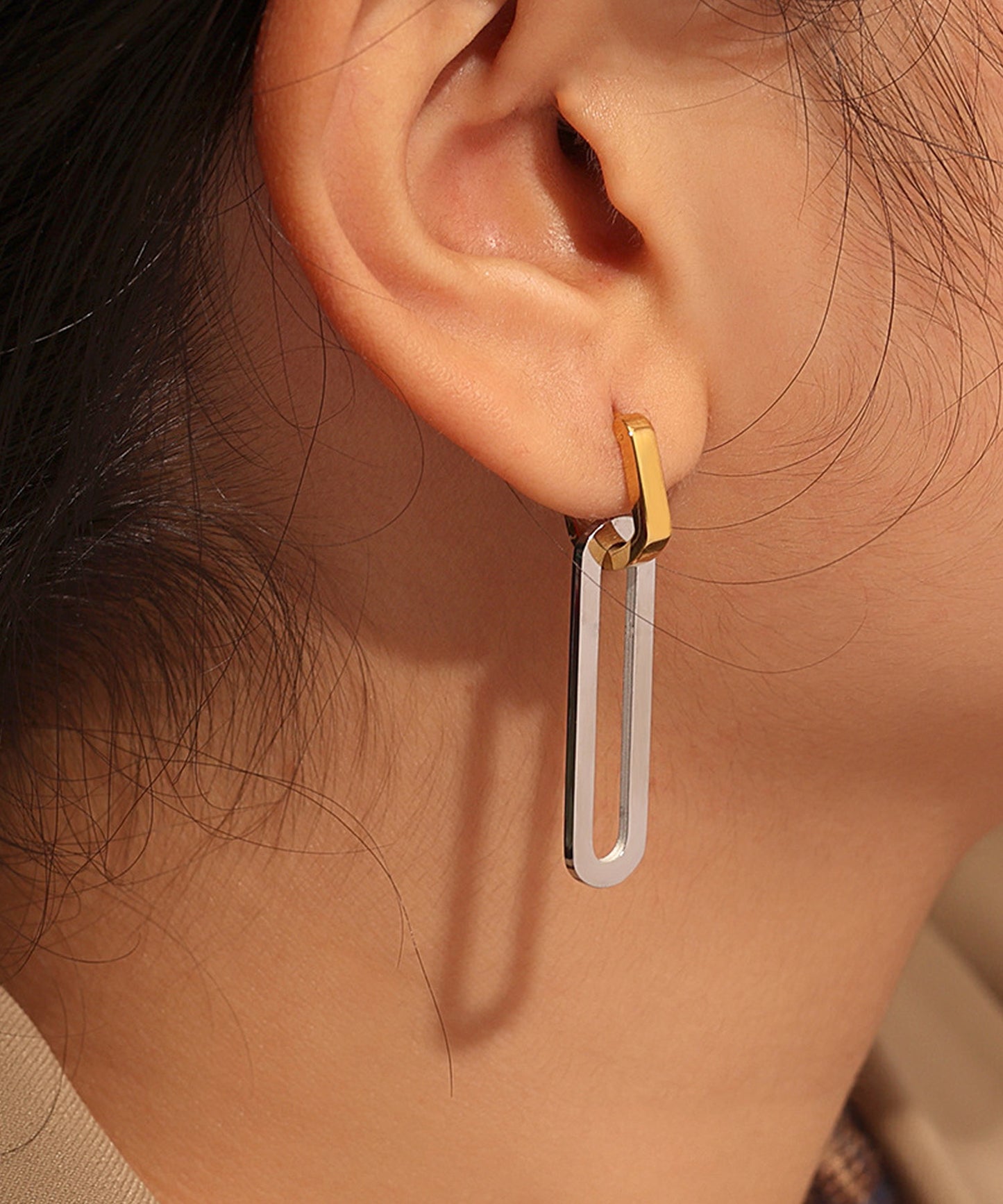 blackdia ocean レクタングルバイカラーピアス