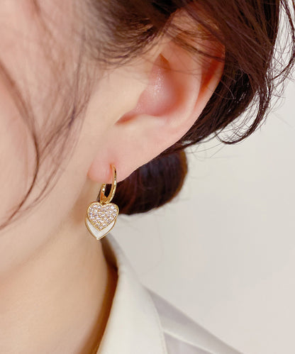 blackdia ocean ダブルハート ジルコニアピアス