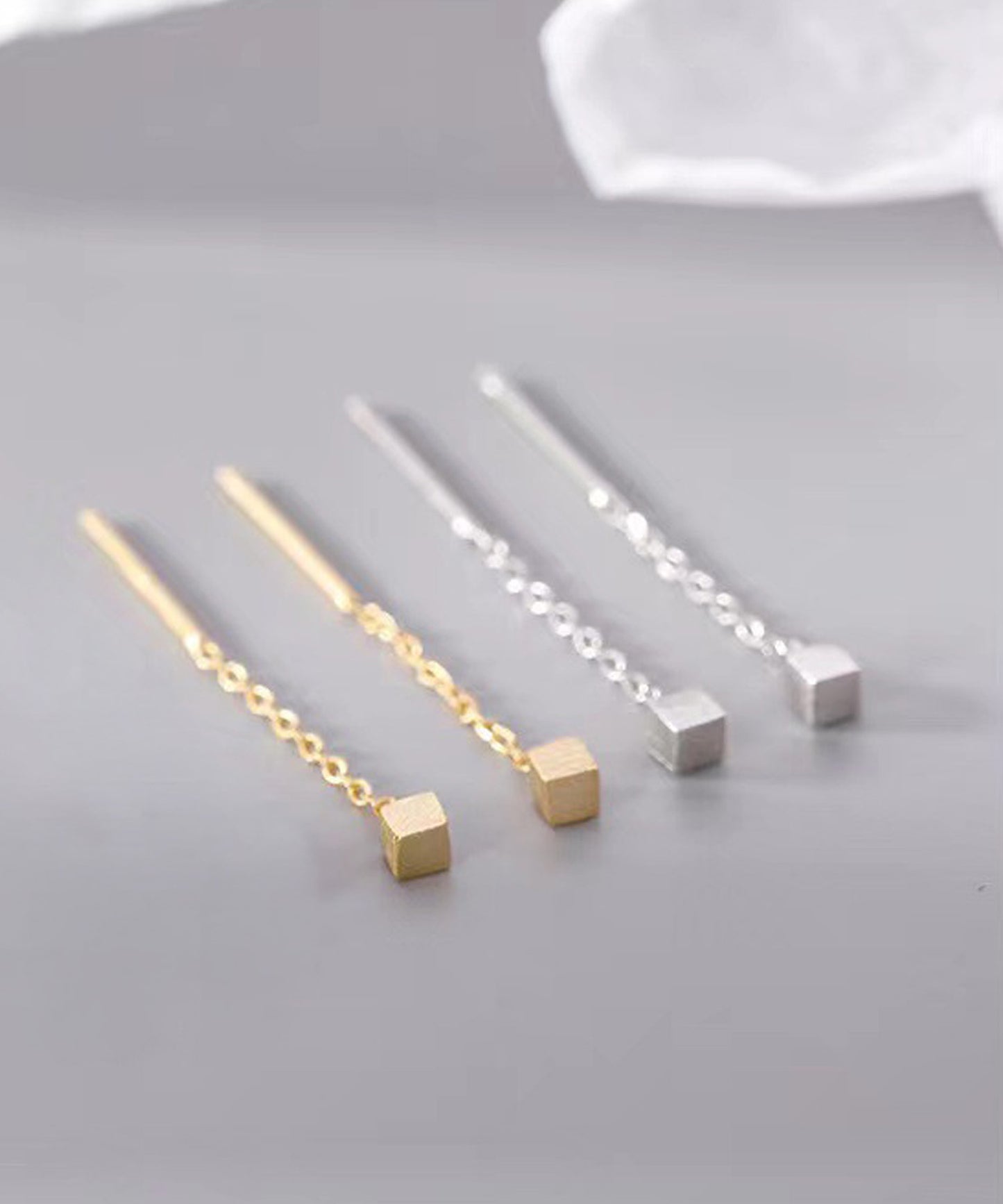 blackdia ocean スクエア チェーンピアス silver925