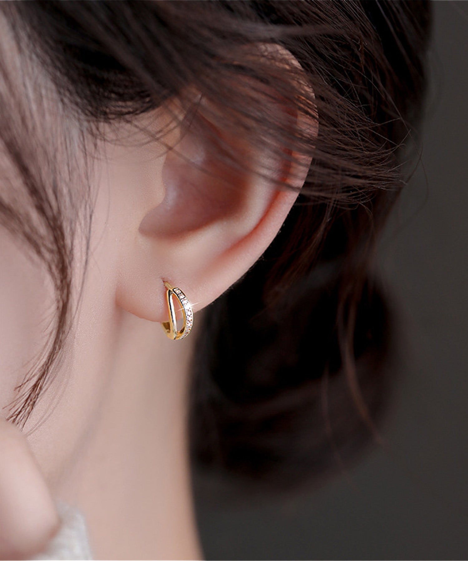 blackdia ocean ジルコニア ツインフープピアス