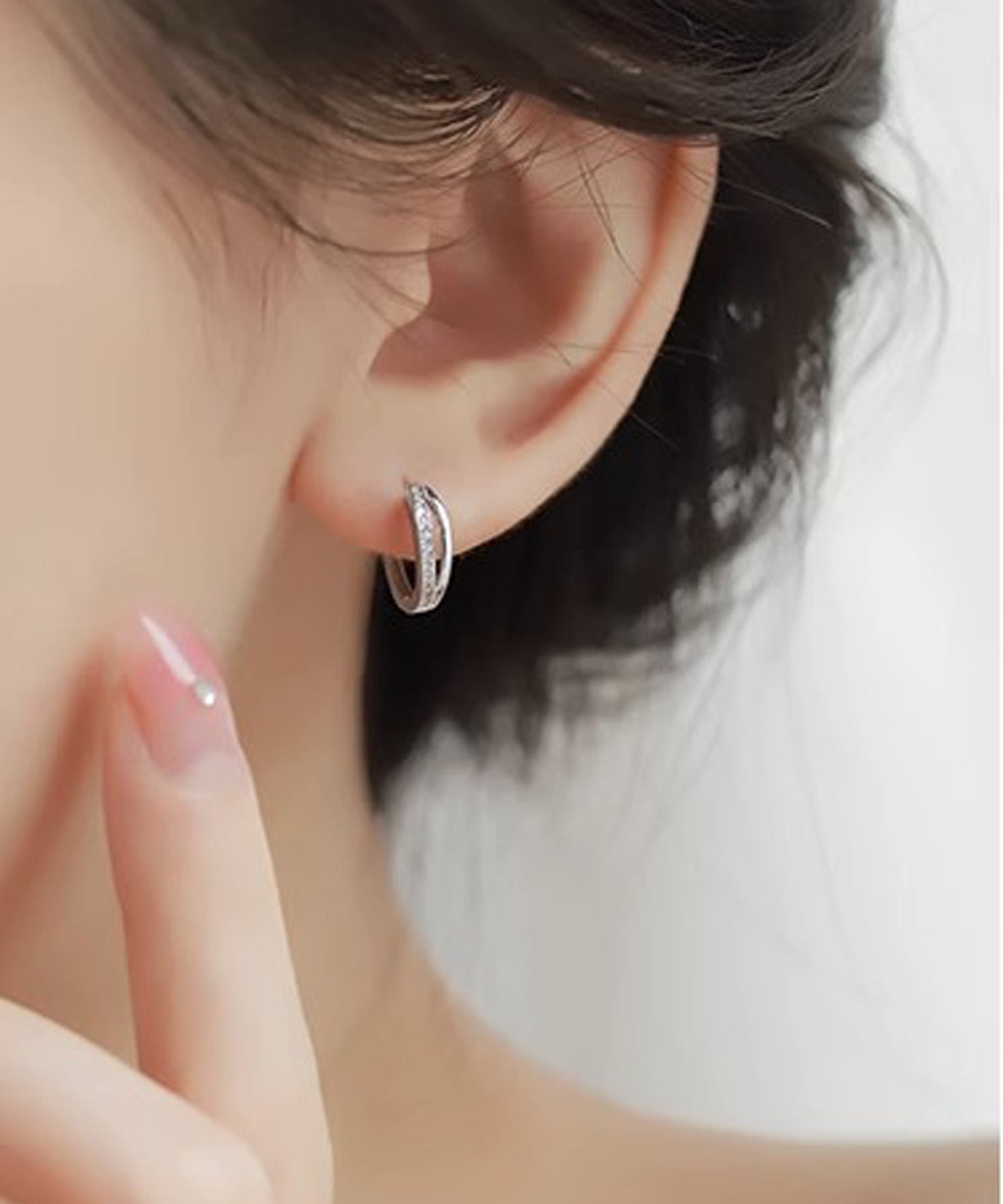 blackdia ocean ジルコニア ツインフープピアス