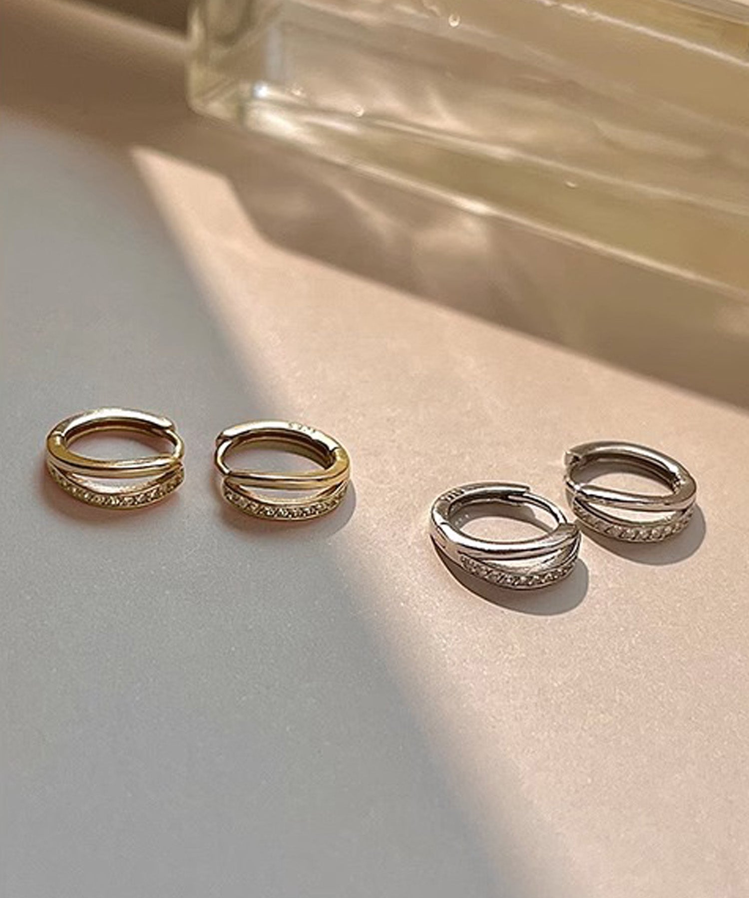 blackdia ocean ジルコニア ツインフープピアス