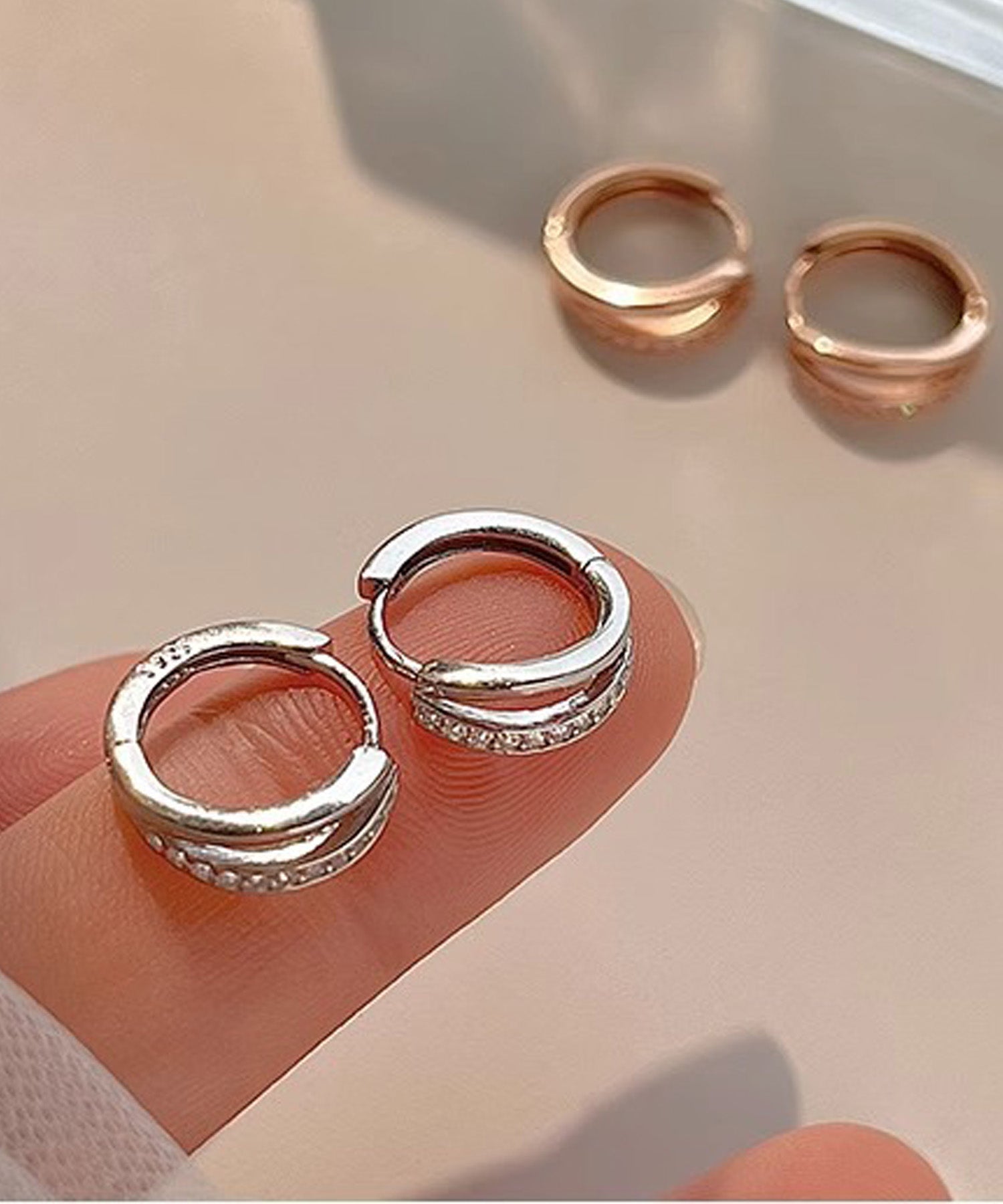 blackdia ocean ジルコニア ツインフープピアス