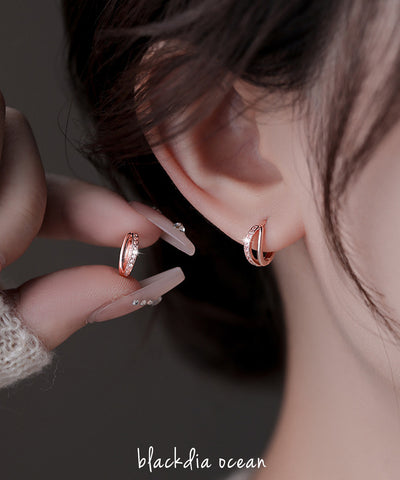 blackdia ocean ジルコニア デザインフープピアス