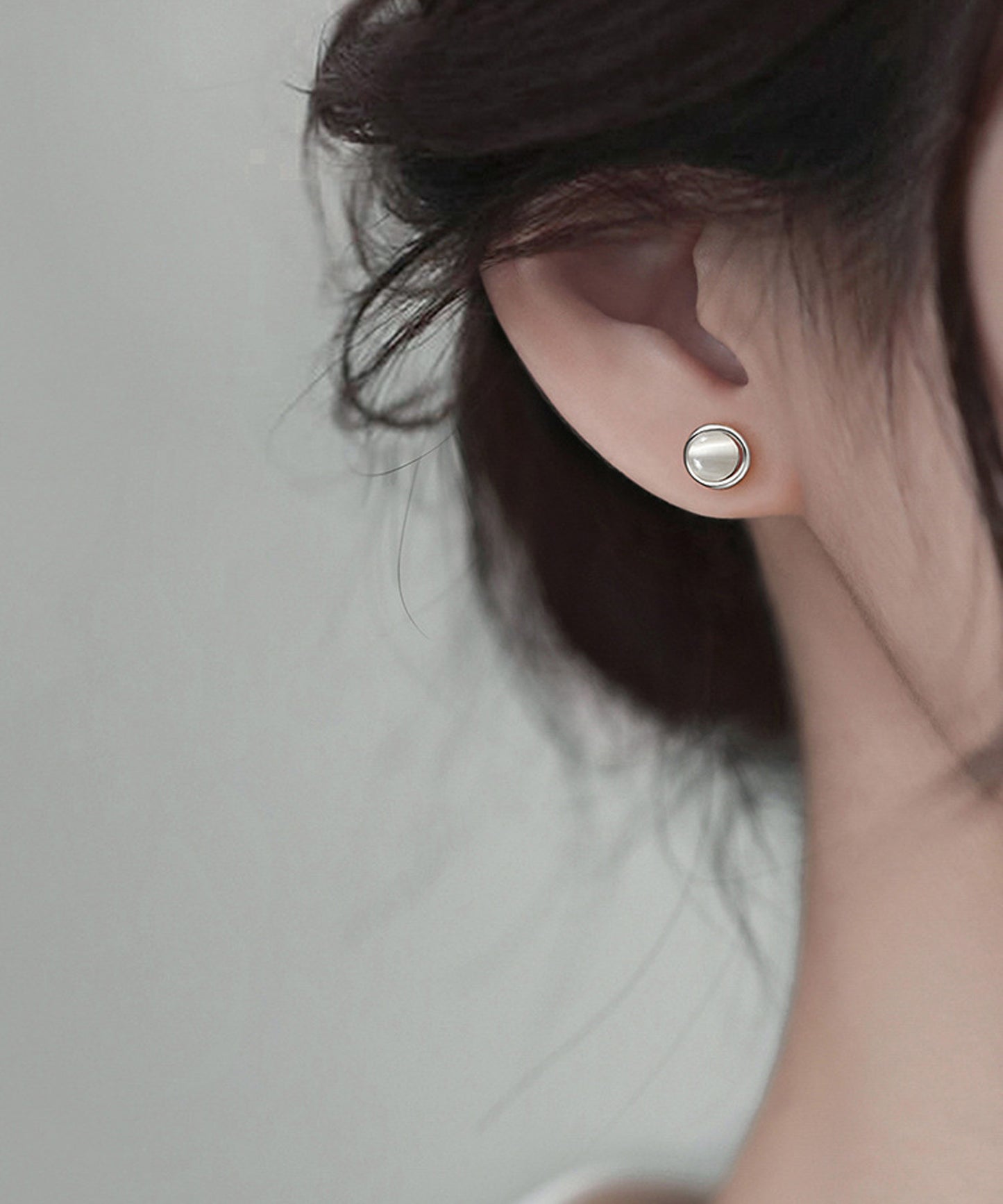 blackdia ocean サークルストーン スタッドピアス