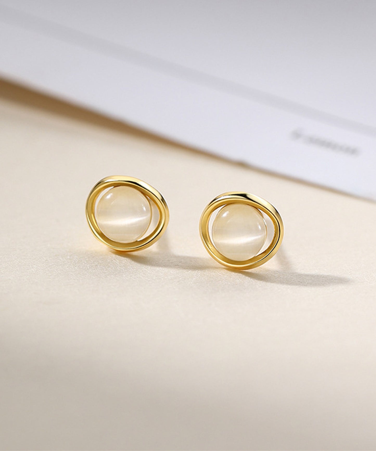 blackdia ocean サークルストーン スタッドピアス