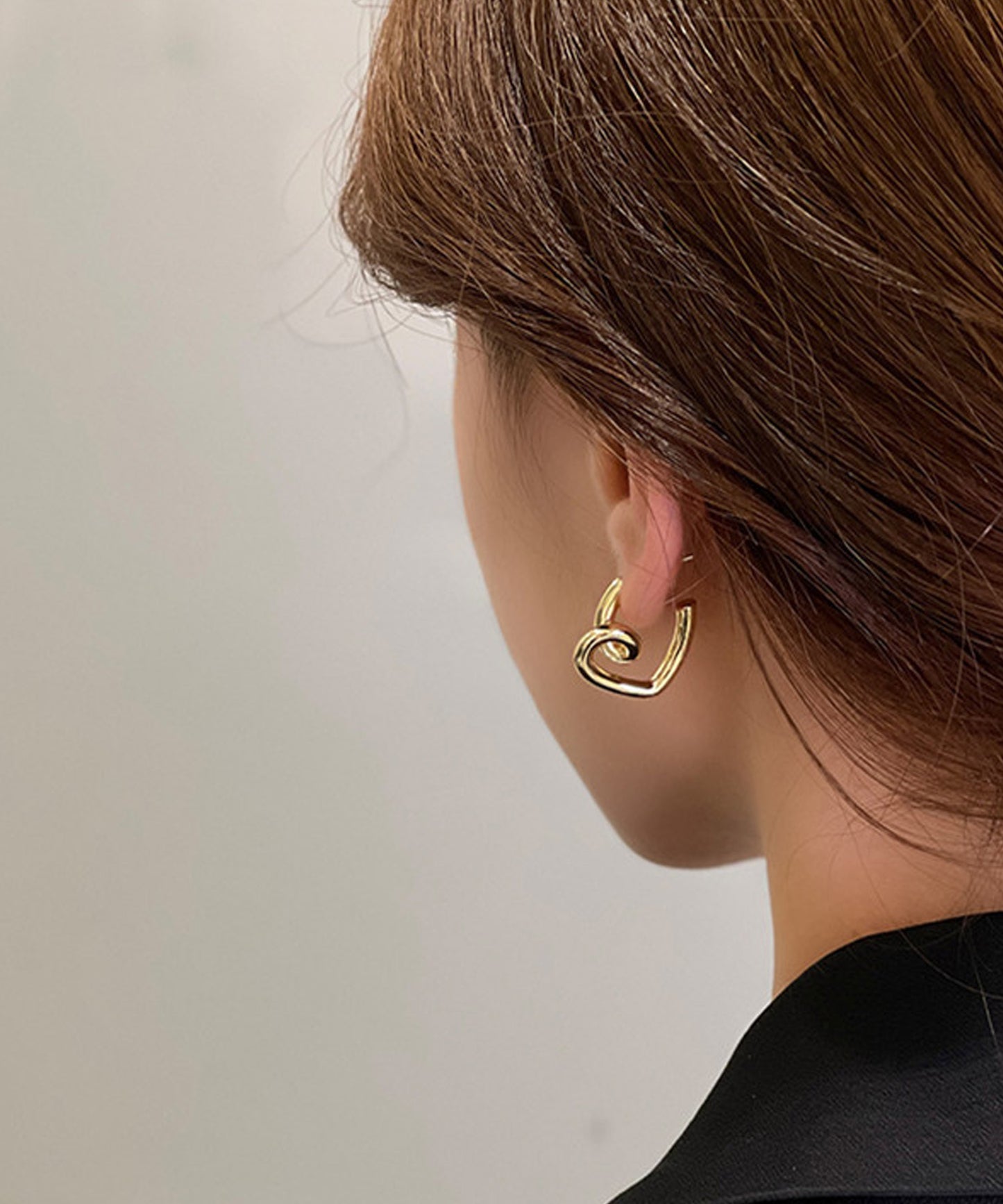 blackdia ocean ツイストハートスタッドピアス