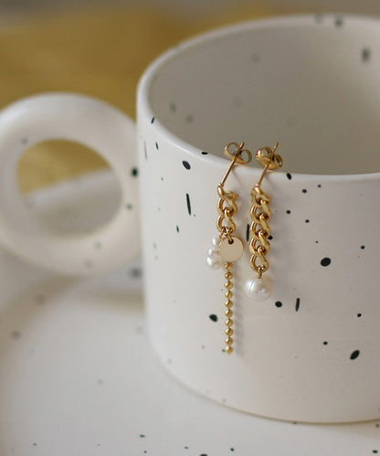 blackdia ocean アシンメトリーパールチェーンピアス