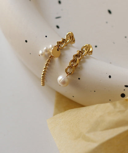 blackdia ocean アシンメトリーパールチェーンピアス