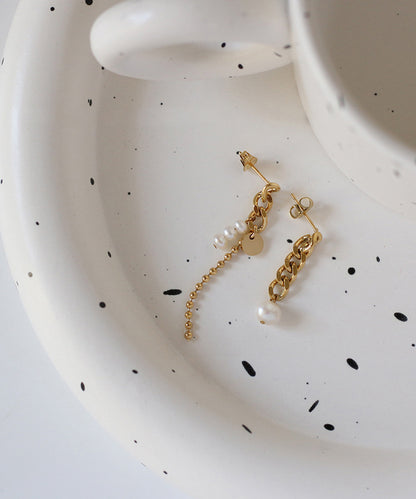 blackdia ocean アシンメトリーパールチェーンピアス