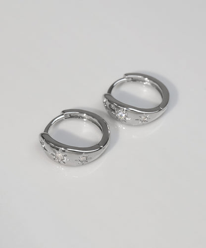 blackdia ocean ジルコニアスターフープピアス