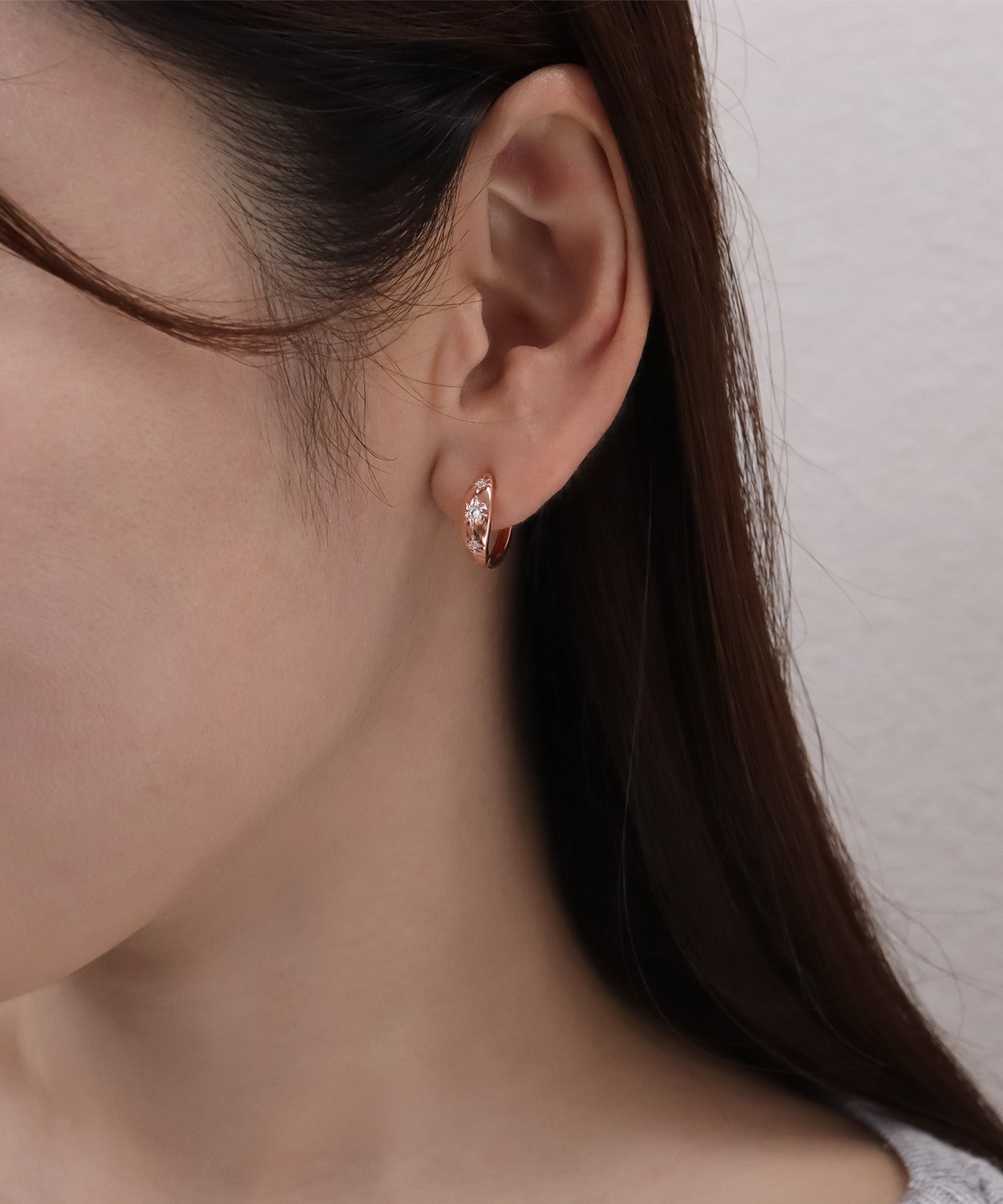 blackdia ocean ジルコニアスターフープピアス