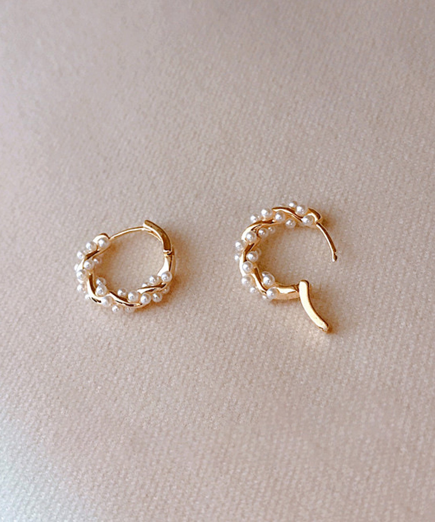 blackdia ocean パールラインツイストフープピアス/イヤリング