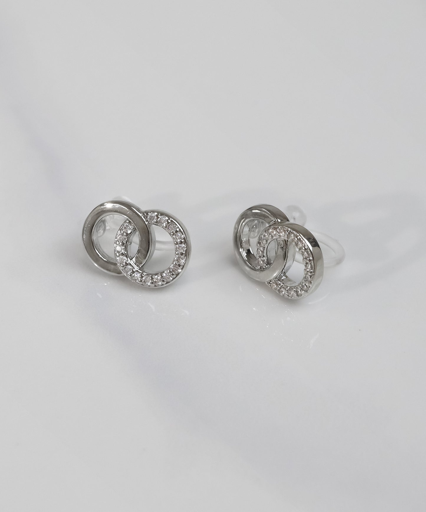 blackdia ocean ジルコニアダブルリングピアス/イヤリング