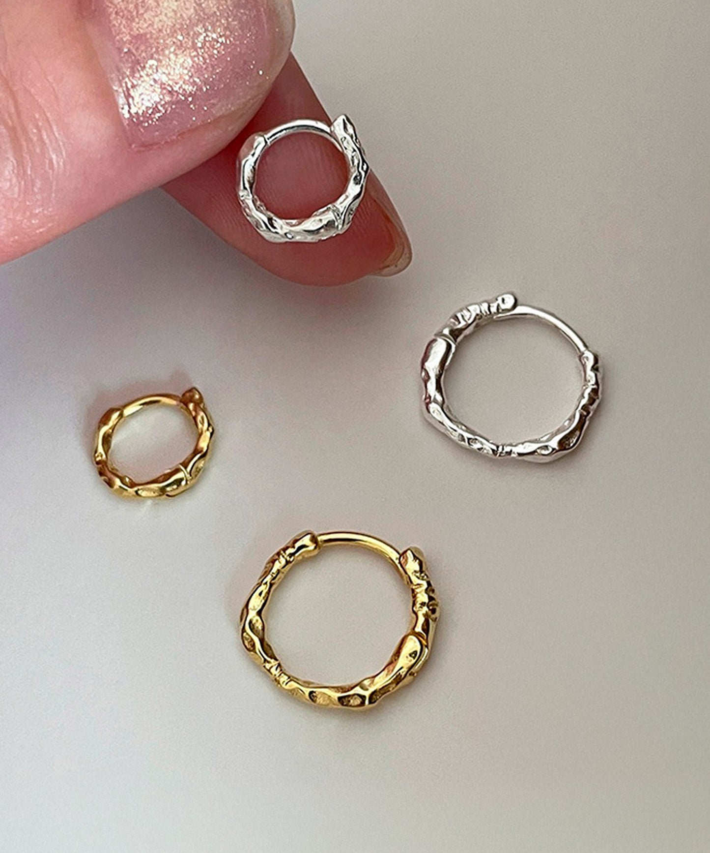 blackdia ocean テクスチャーフープピアス