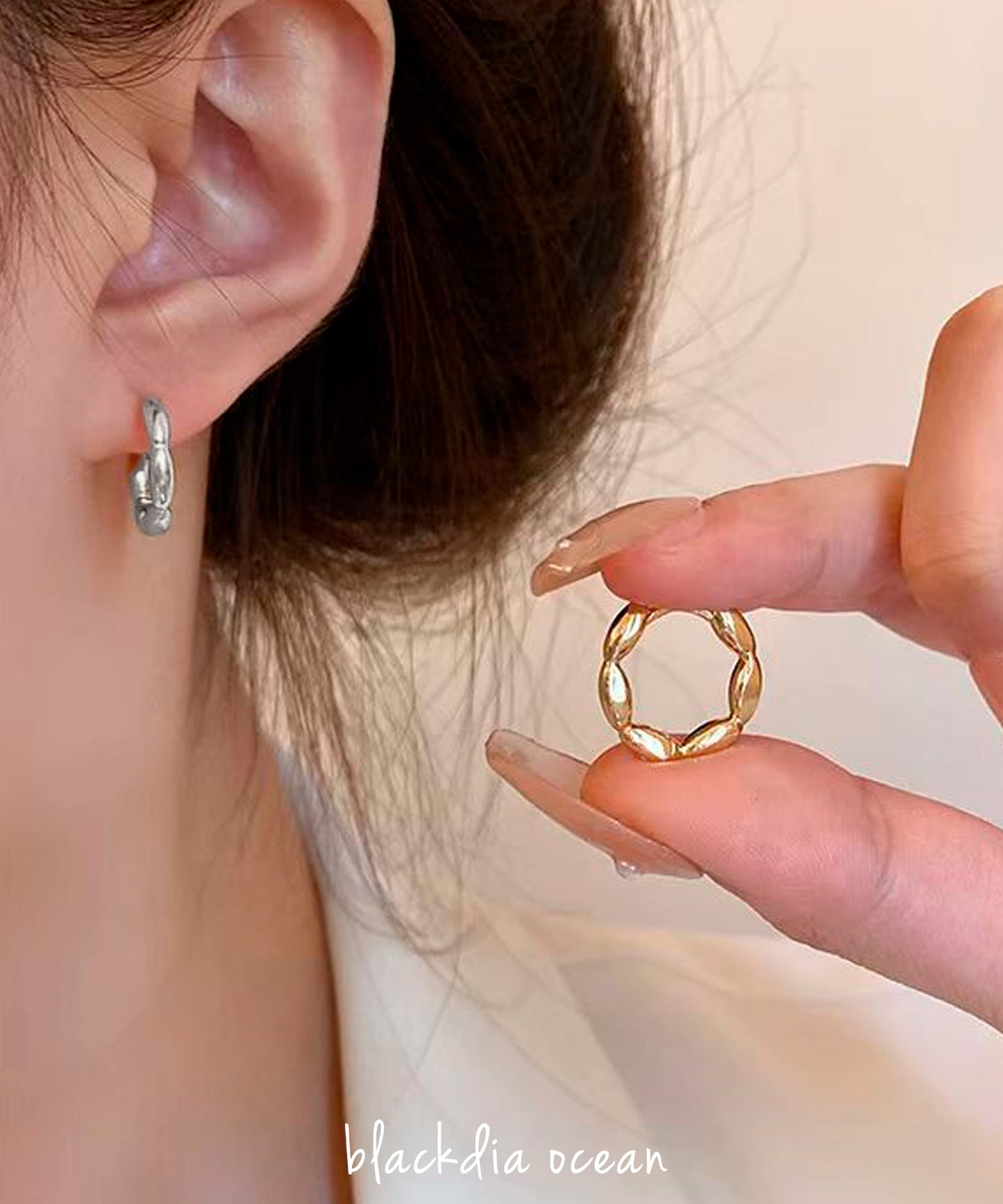 blackdia ocean パフィーフープピアス