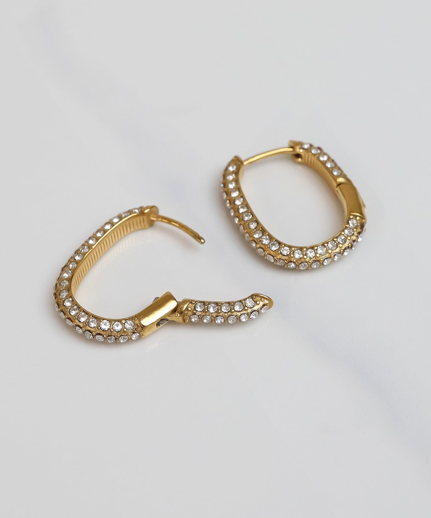 blackdia ocean ストーンオーバルフープピアス