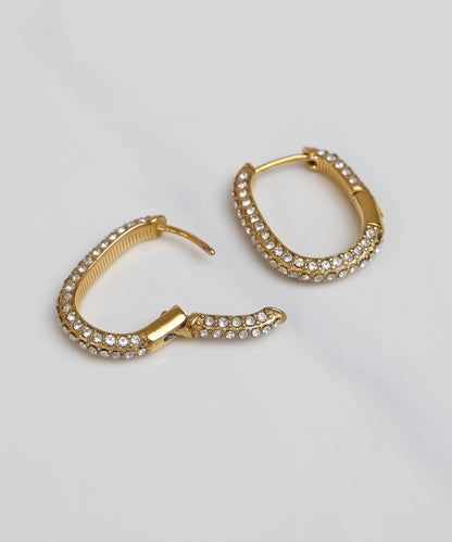 blackdia ocean ストーンオーバルフープピアス