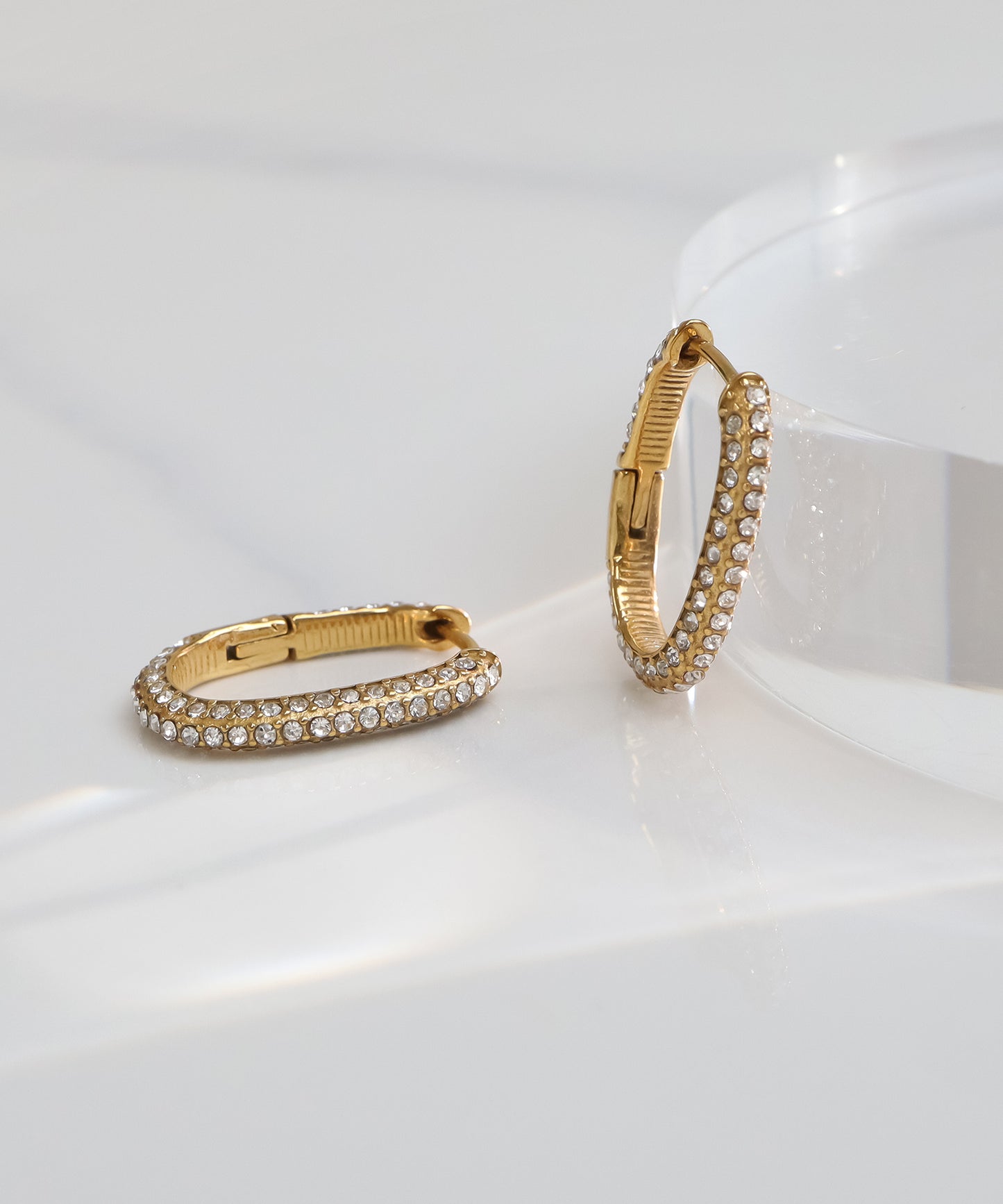 blackdia ocean ストーンオーバルフープピアス