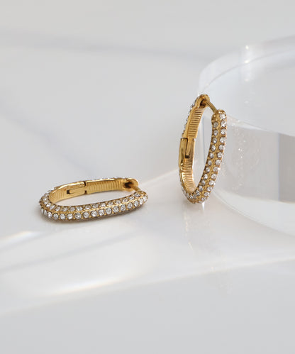 blackdia ocean ストーンオーバルフープピアス