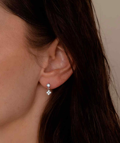 blackdia ocean フラワードロップストーンピアス