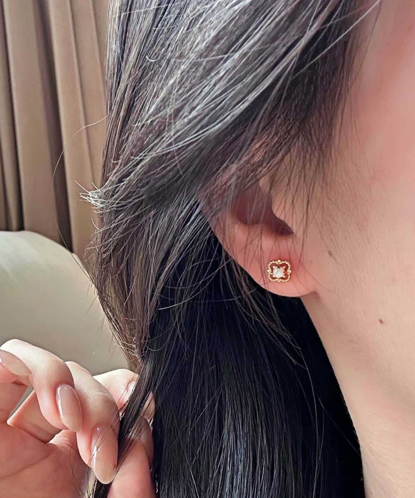 blackdia ocean クラシック・ブルーム オパールピアス
