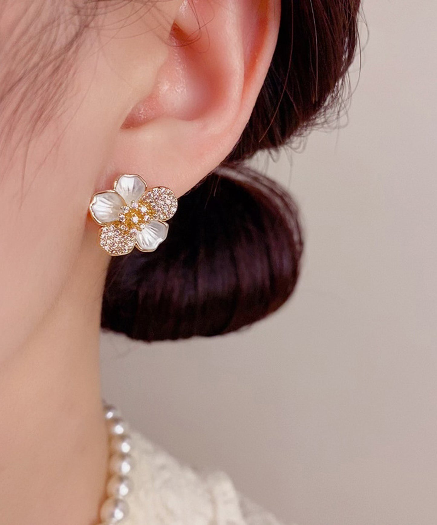 blackdia ocean フラワー ビジュー ピアス