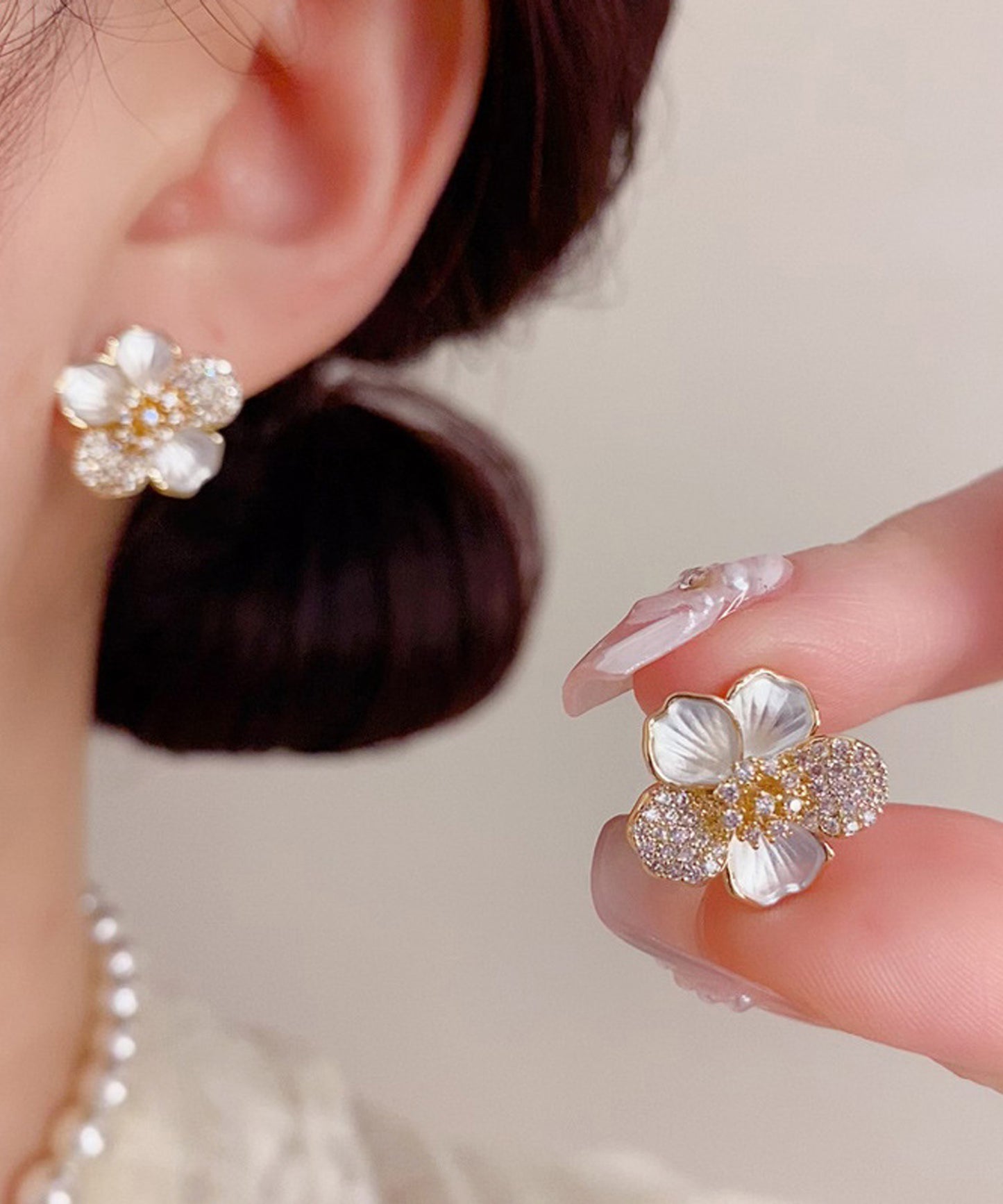 blackdia ocean フラワー ビジュー ピアス