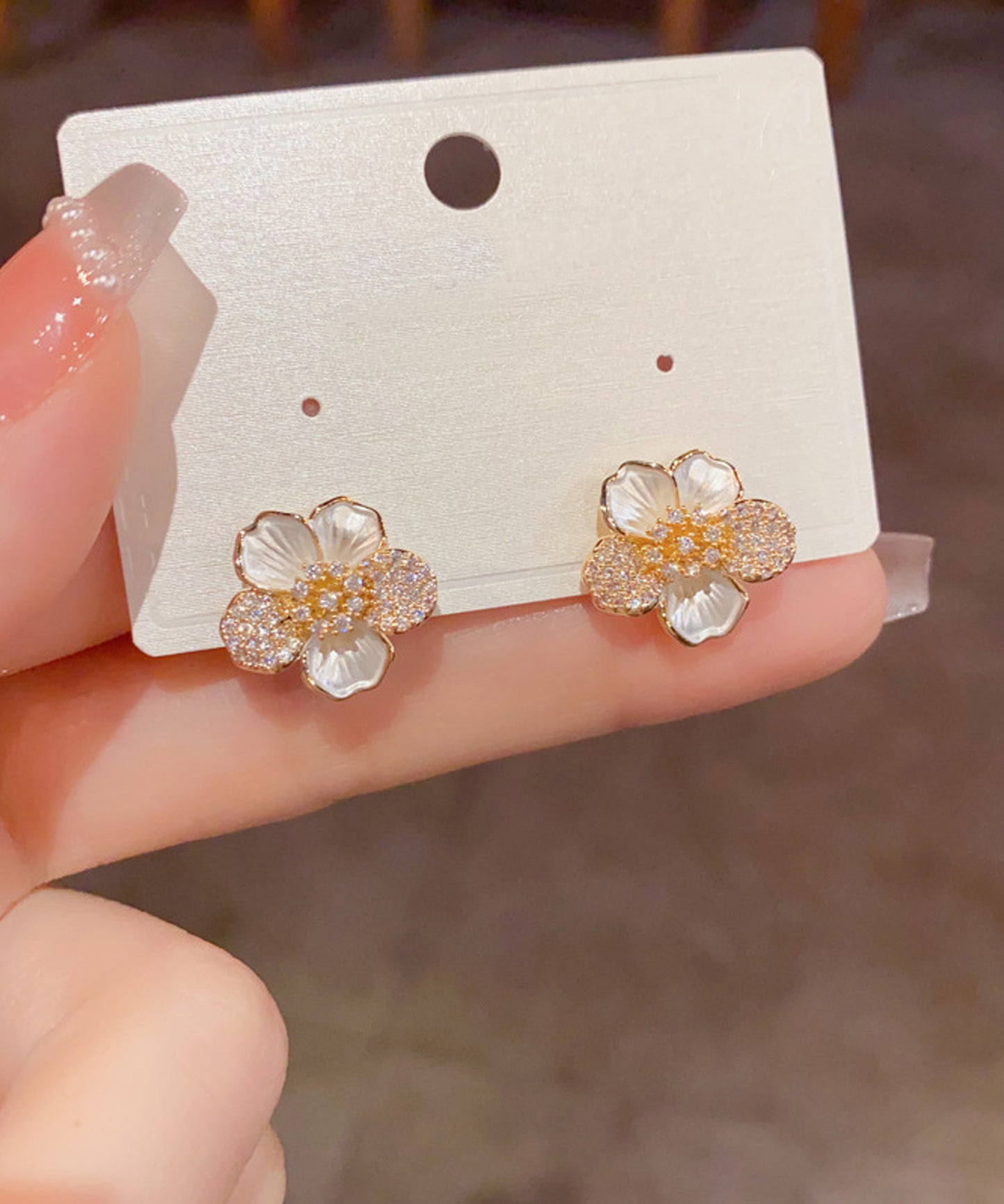 blackdia ocean フラワー ビジュー ピアス