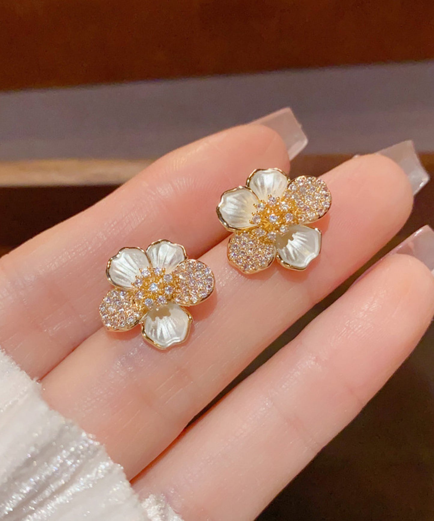 blackdia ocean フラワー ビジュー ピアス