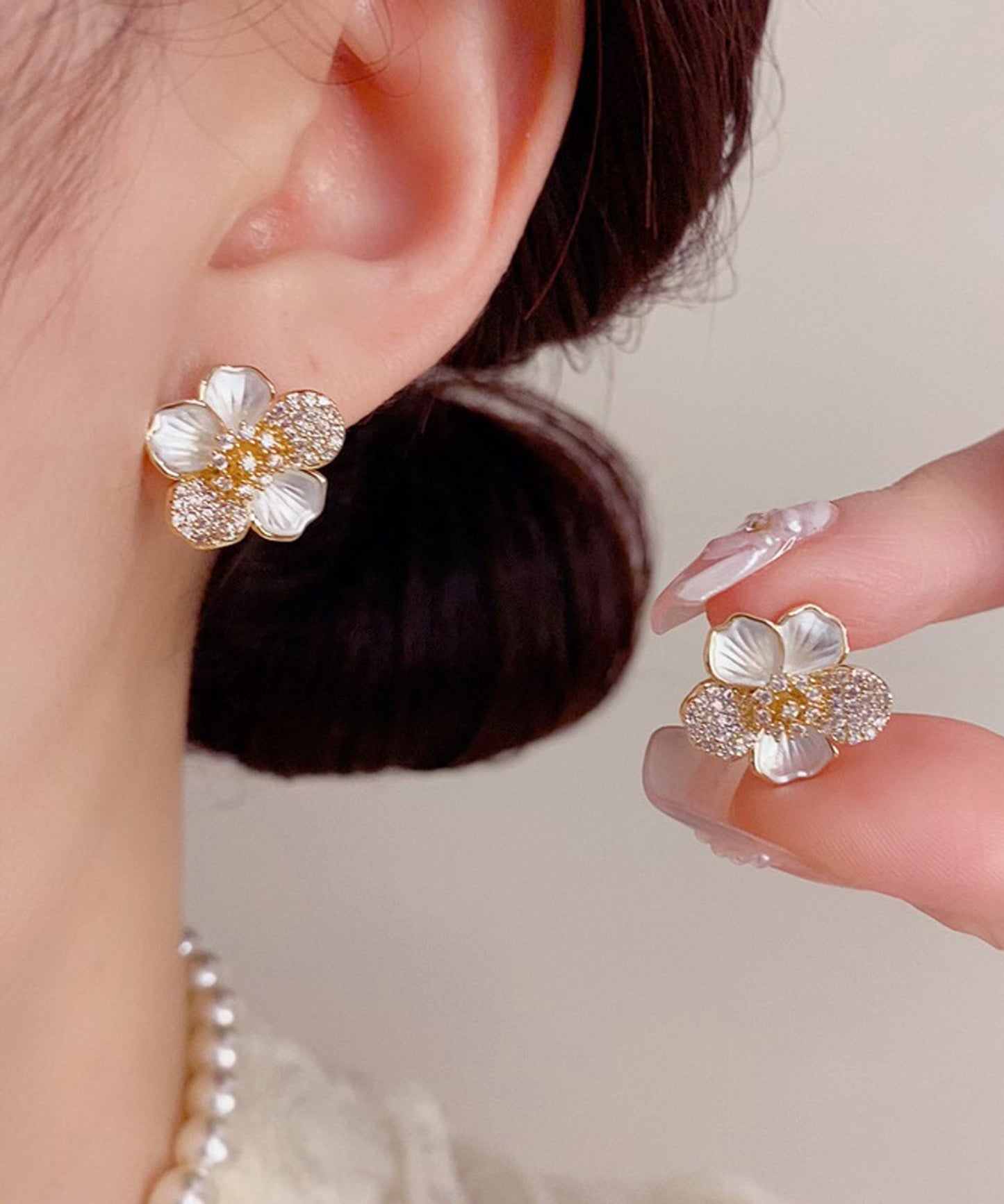 blackdia ocean フラワー ビジュー ピアス