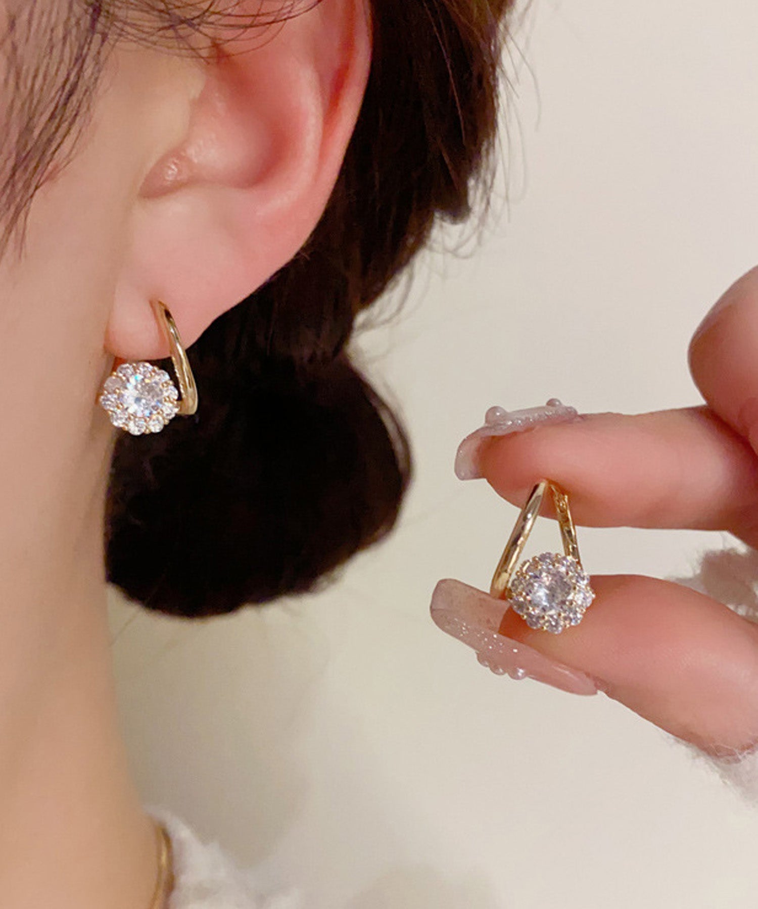 blackdia ocean ビジュー フープ ピアス