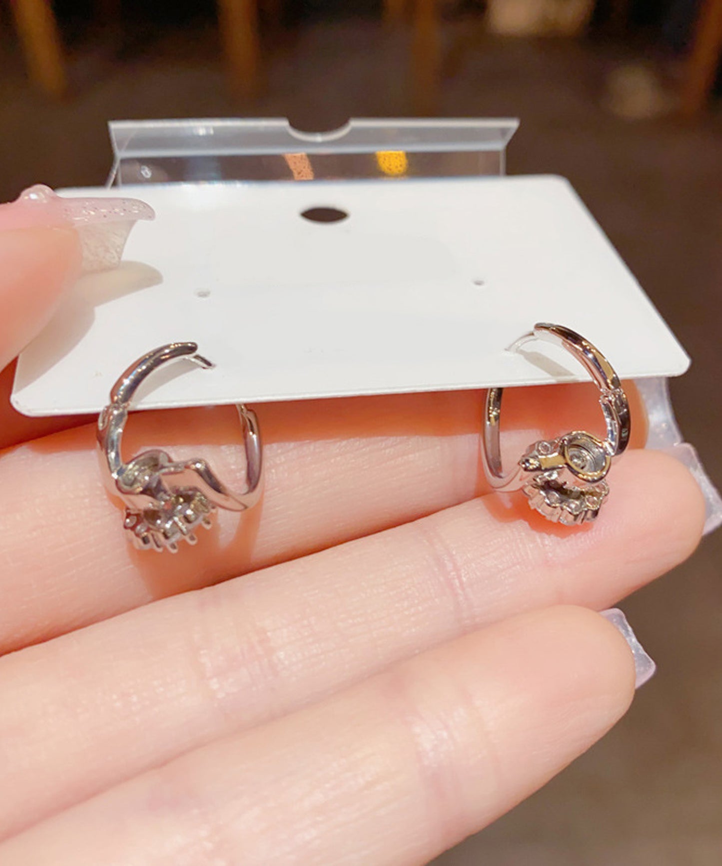 blackdia ocean ビジュー フープ ピアス