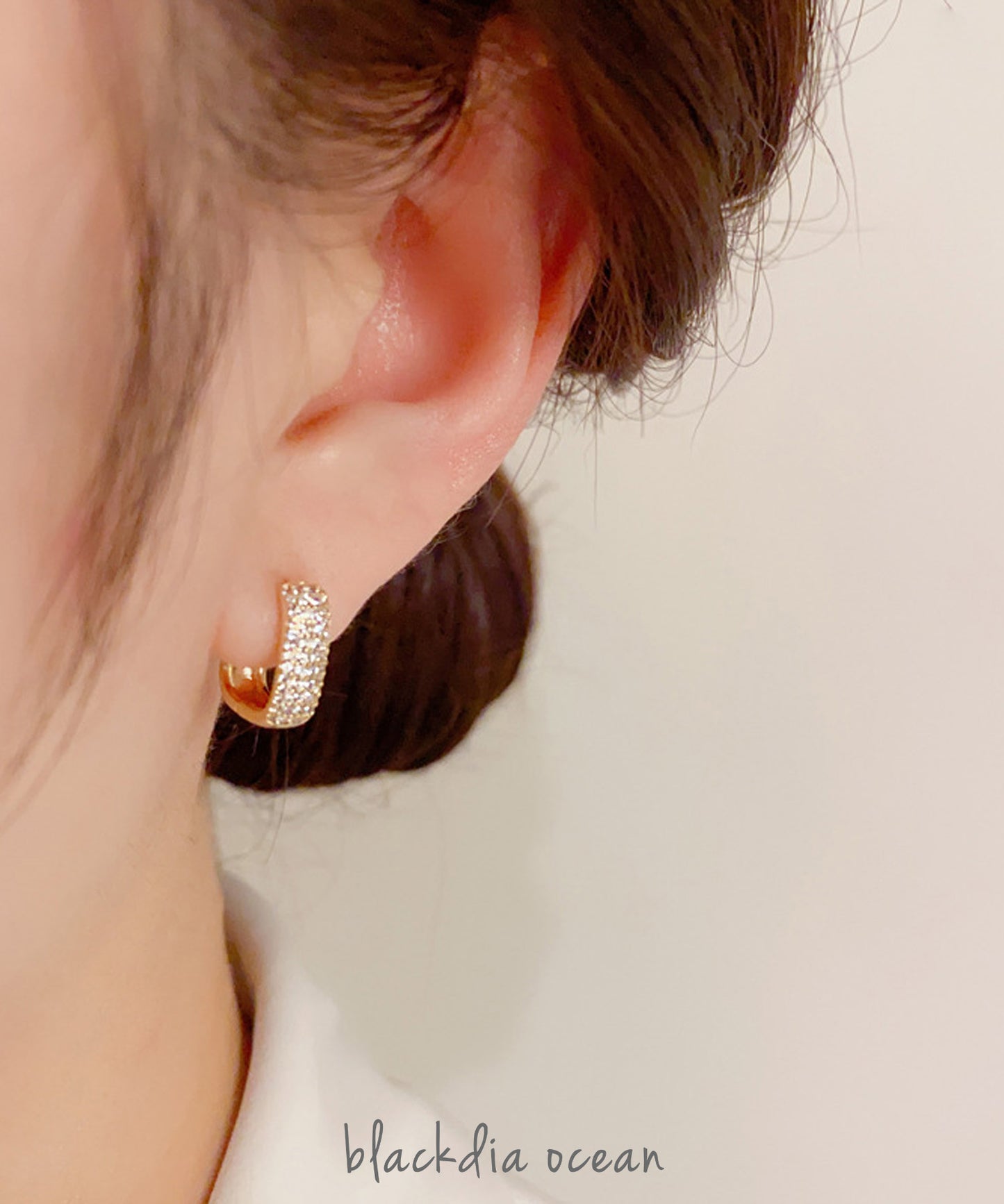 blackdia ocean バヴェ スクエア フープ ピアス