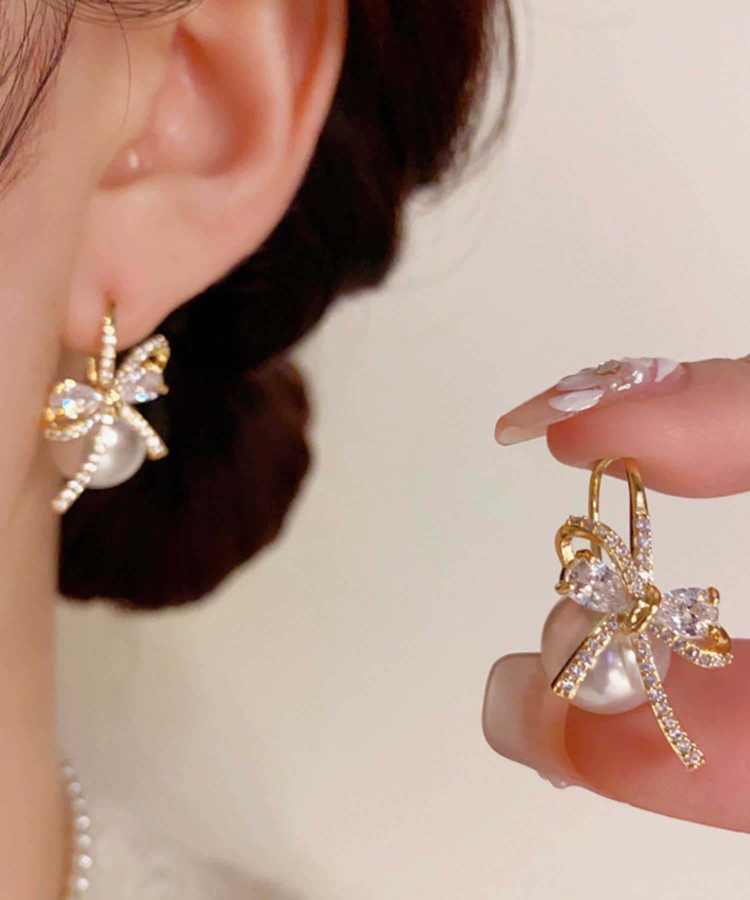 blackdia ocean パール キャッチ リボン ピアス