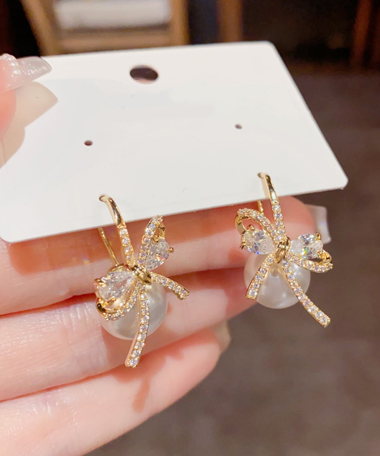 blackdia ocean パール キャッチ リボン ピアス
