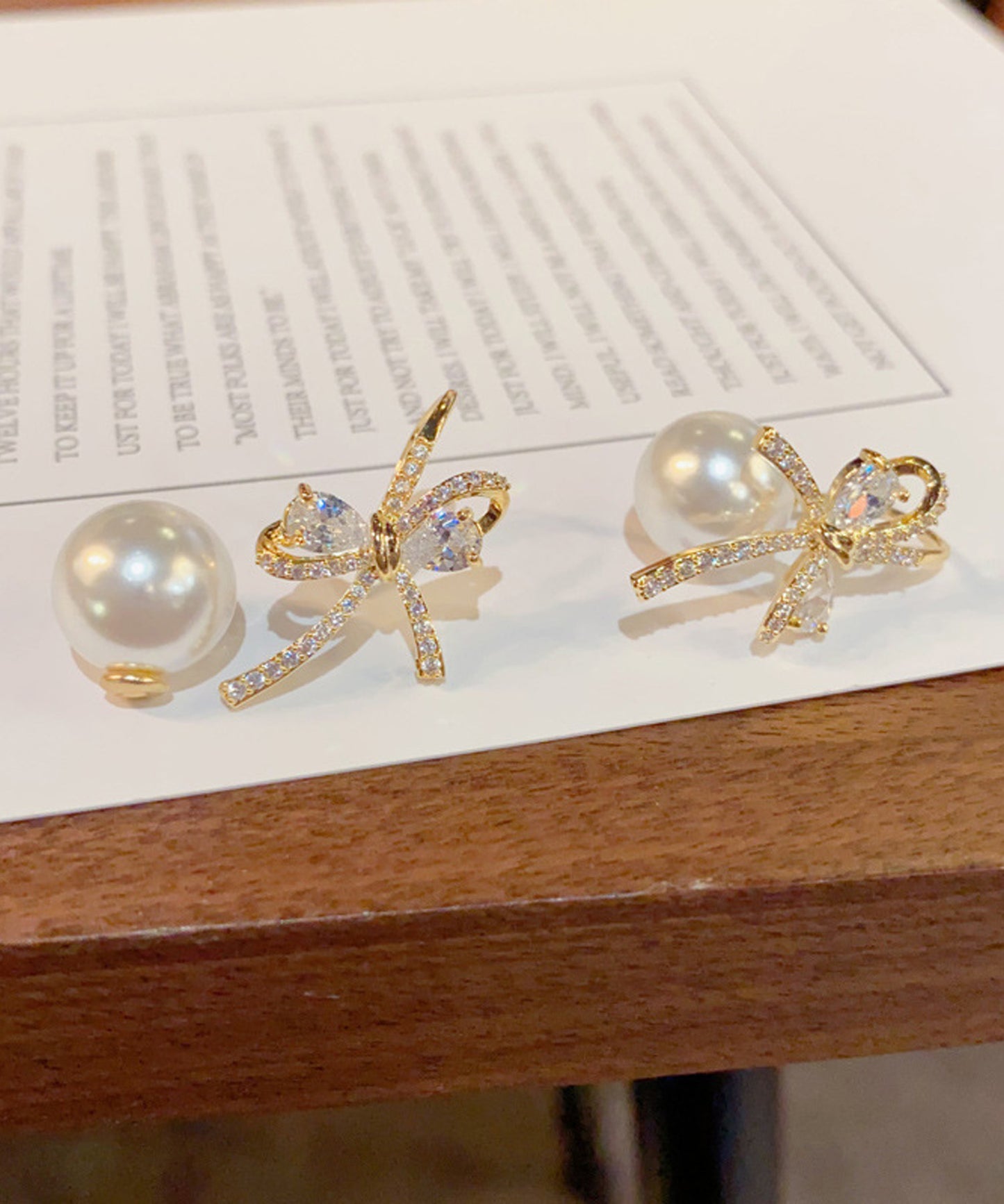 blackdia ocean パール キャッチ リボン ピアス