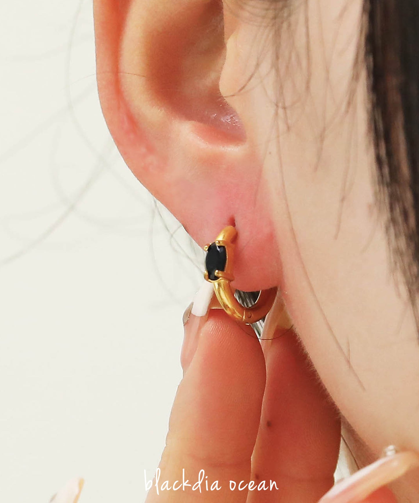 blackdia ocean ジルコニア フープピアス