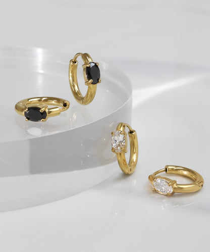 blackdia ocean ポイントストーン フープピアス